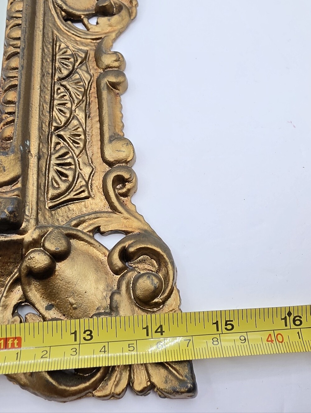 Vintage Italian Florentine Mirror Baroque Rococo Ornate Carved 17x14.5” - Picture 6 of 6